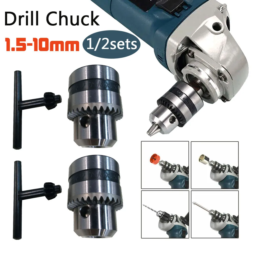 1/2pcs Electric Drill Chuck with Chuck Key Selflocking Angle Grinder