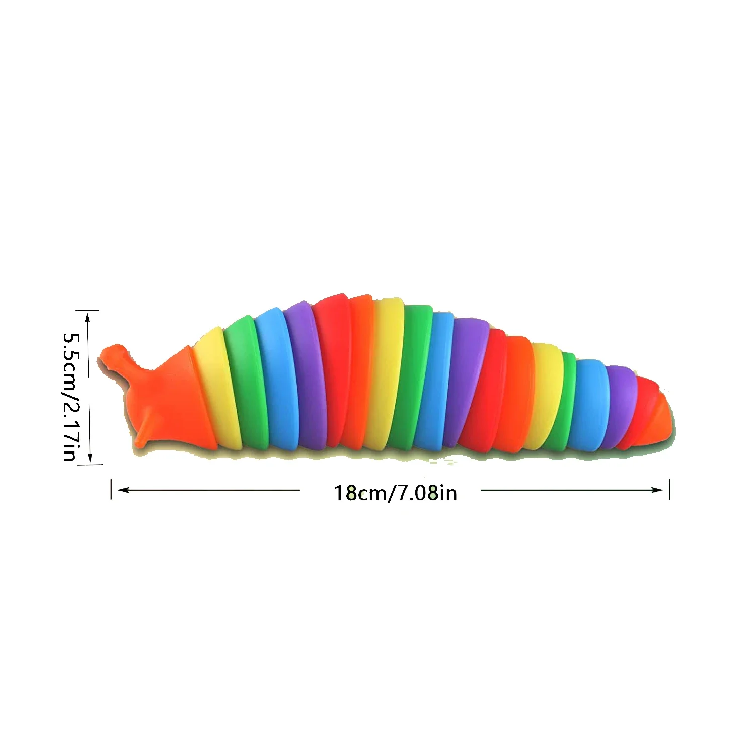 Fidget Slug Toy for children 18cm 3D Colorful Sensory Slug Relieves Fun Decompression Toy Creative Twist Caterpillar Fidget Toys 6