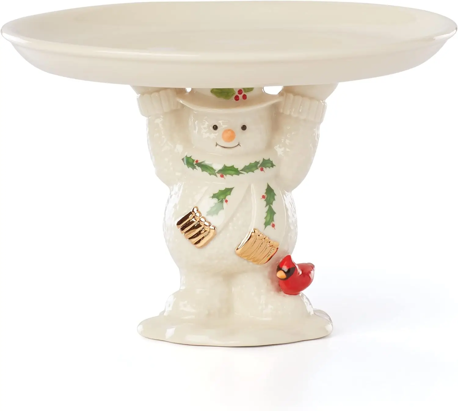 

Happy Holly Days Snowman Treat Dish