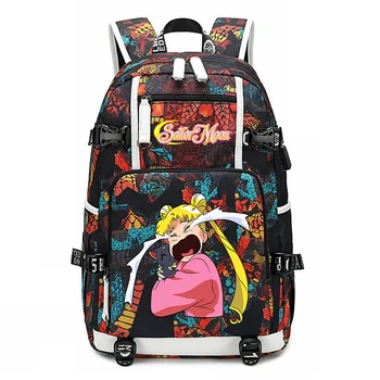 Sailor Moon Girls School Backpack Large Capacity Lightweight Student Bookbag for Daily Use 1