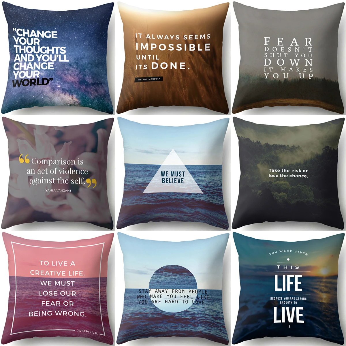 

ZHENHE океан фон фраза узор Подушка Чехол домашний декор наволочка искусственная Подушка 18x18 дюймов