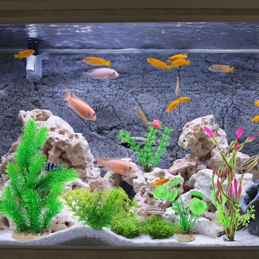 Aquarium portable vivant et sûr fausse plante fausse plante aquatique pour  cache-poissons