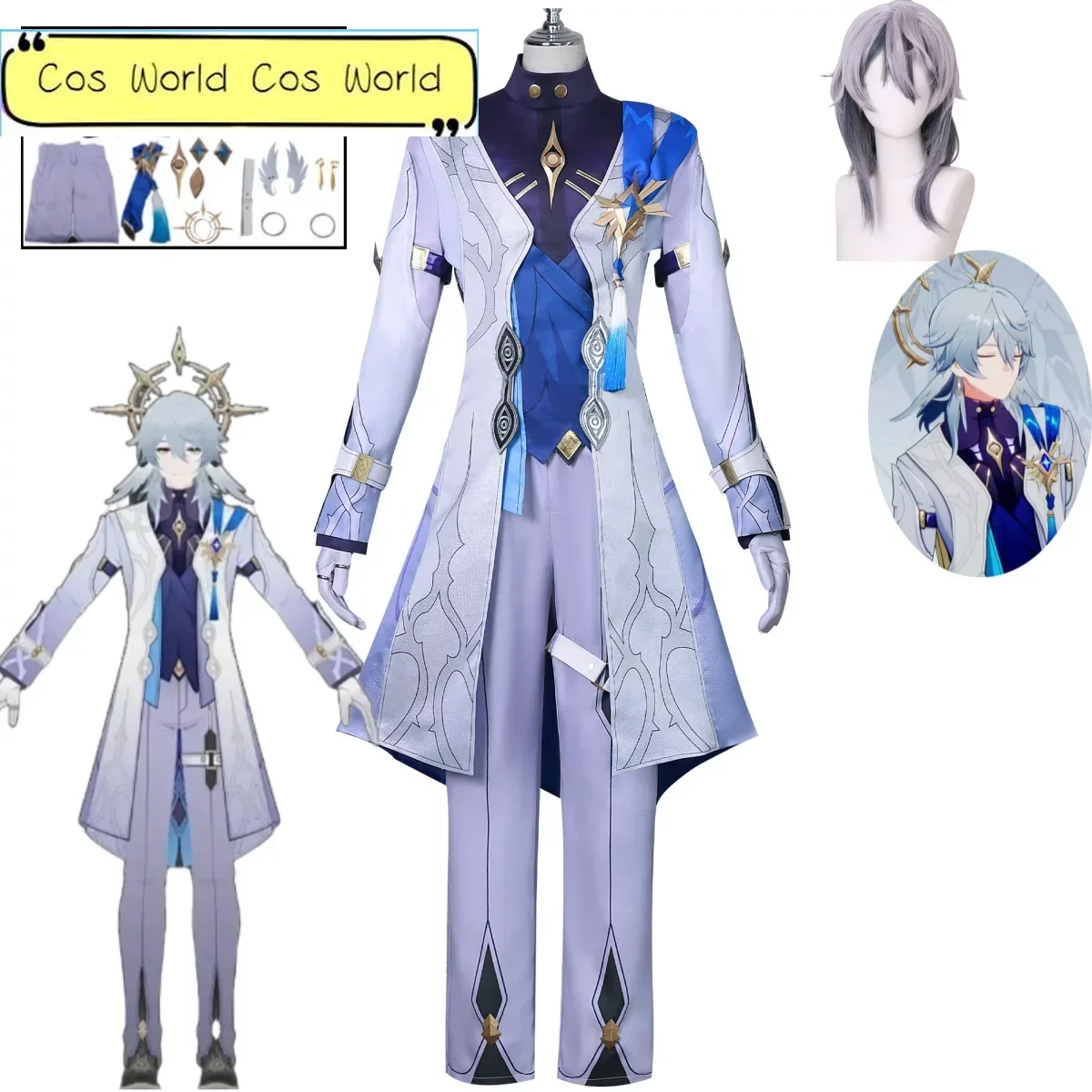 

Game Honey Star Rail Mr. Sunday Cosplay Costume Uniform Halloween Carnival Carnival Party Carnival Costume Performance Prop Set