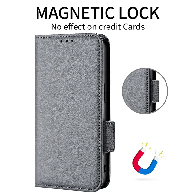 Enhanced Magnetic Wallet Phone Case with Side Buckle and Hanging Rope