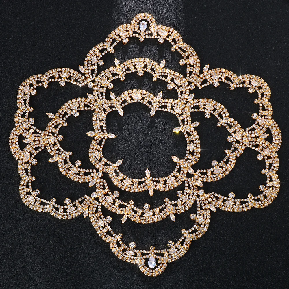 Stonefans Lxurious الزركون الزفاف خوذة حجر الراين الزهور عقال الزفاف قطعة الشعر النساء خمر حفلة موسيقية غطاء الرأس مجوهرات