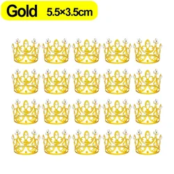 Elegant Pearl Crown Cake and Cupcake Toppers - Perfect for Kids' Parties, Weddings, and Celebrations (Gold)