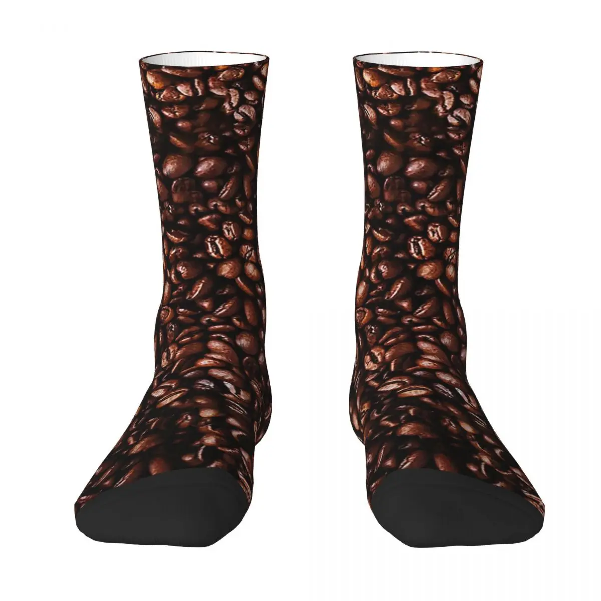

All Seasons Crew Stockings Coffee Beans In Things Pattern Socks Harajuku Funny Hip Hop Long Socks Accessories for Men Women Gift
