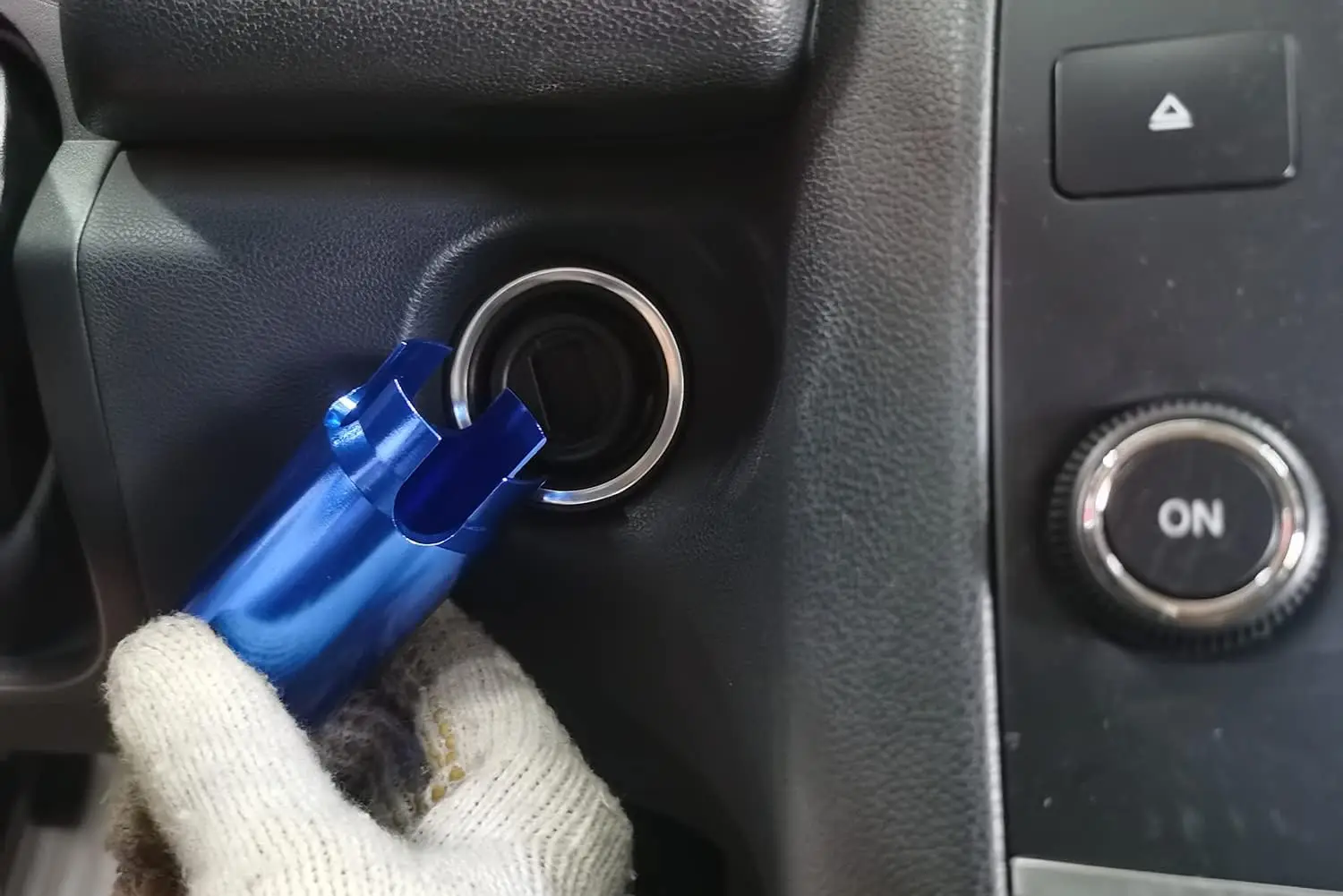 Zündschloss schalter Steckdose blau Aluminium Zündschloss Abzieher entfernen geeignet für Mercedes Benz W129 W140 W202 W202 – Detail 2