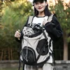 Solid Color Large Capacity Lightweight Cat Bag Go Out Portable Pet Bag Carrier Breathable Oxford Cloth Portable Pet Backpack 3