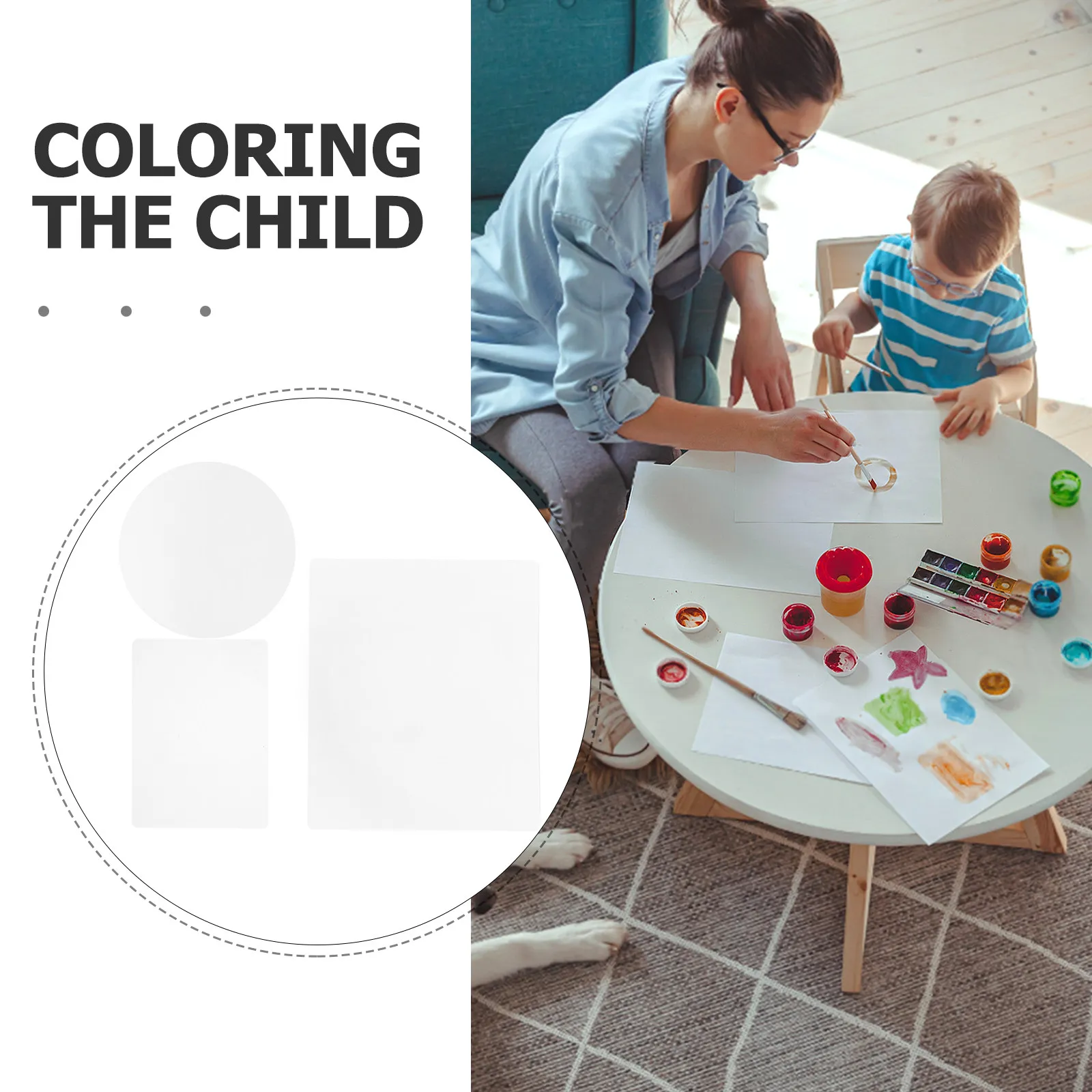 3Pcs 투명 젤 플레이트 A4 A5 아트 프린트메이킹을 위한 라운드 재사용 가능한 젤 인쇄 패드 혼합 미디어 저널링 DIY