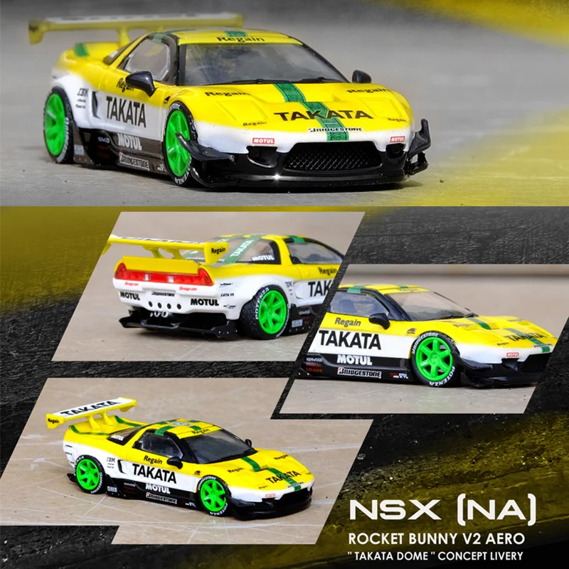 

INNO 1:64 NSX NA ROCKET BUNNY Car Diorama V2 AERO TAKATADOME CONCEPT LIVERY Alloy Model Collection Miniature Carros Toys