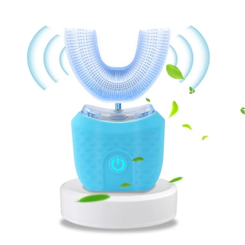 فرشاة أسنان كهربائية على شكل حرف U 360 درجة بالموج...
