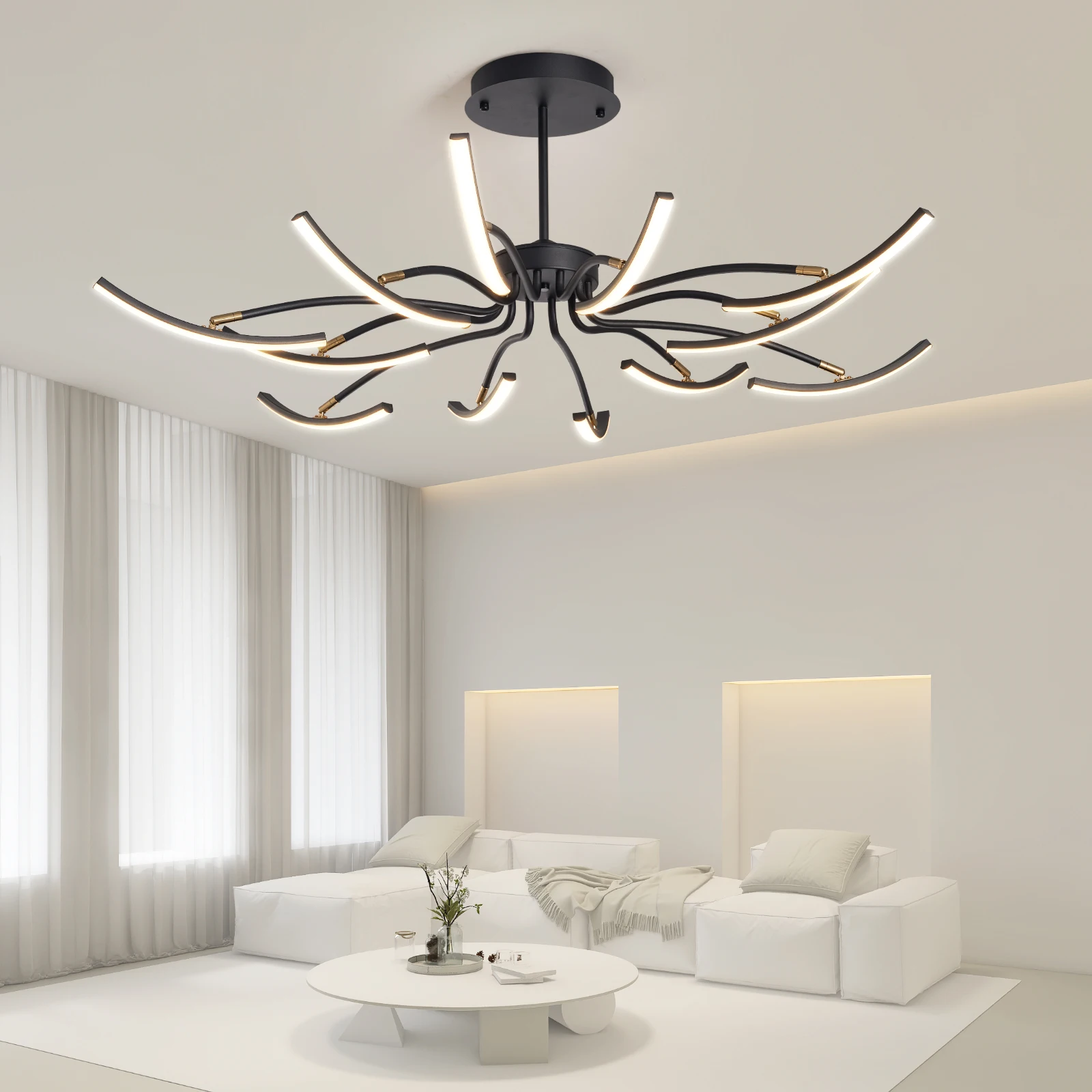 

NEO Gleam DIY Nordic Modern led chandelier For Living Room Bedroom Carridor Foyer Study Room Indoor Ceiling Chandeliers Fixtures