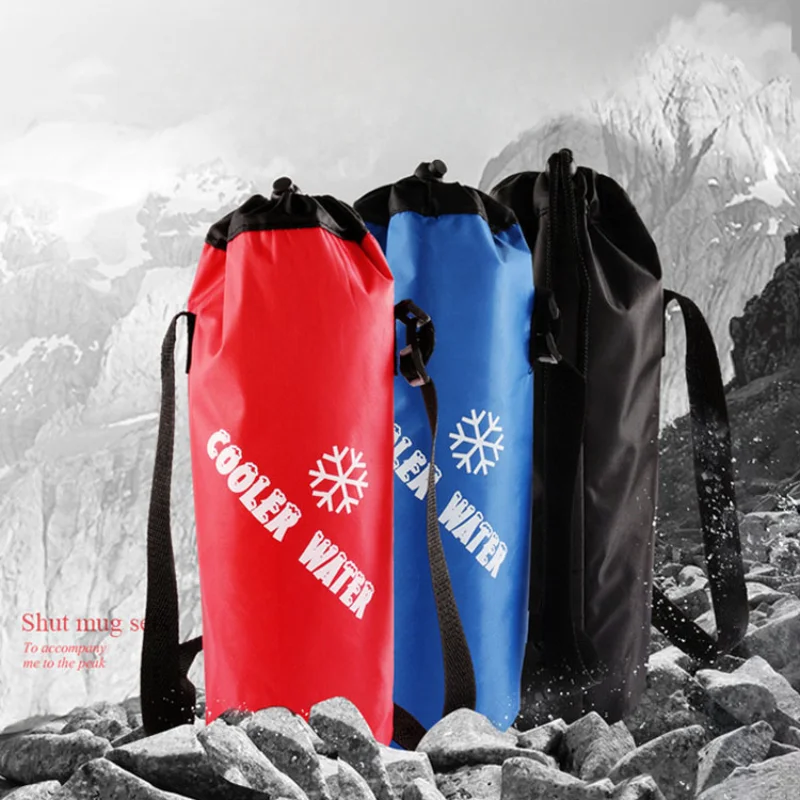 

Hot sale Drawstring Water Bottle Pouch High Capacity Insulated Cooler Bag Outdoor Traveling Camping Hiking Water Bags