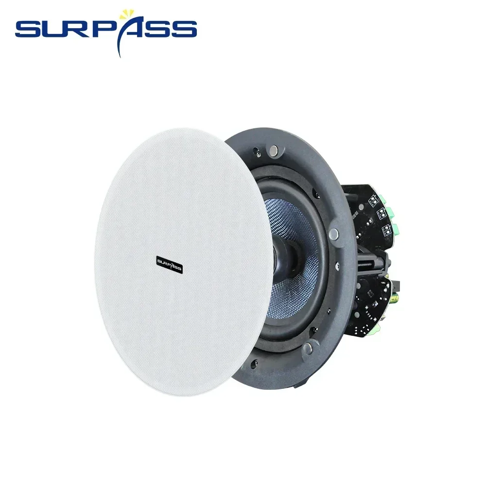 6.5inch 40W Ceiling Speaker Bluetooth in Ceiling Wall Roof Audio Speakers Built-in Class D Amplifier Home Theater Sound System