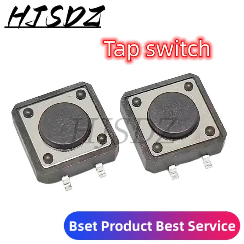 Interruptor táctil de 12x12 SMD, micro interruptor SOP de 4 pines, 20 piezas 12x12x4 3/5/6/7/8/9/10/11/12H 12x12x4,3/5/6/7/8/10/