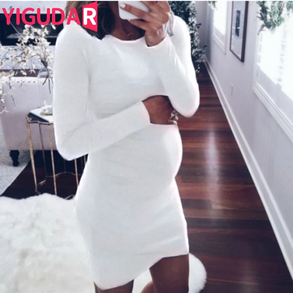 

Women's dress Maternity Tops Long Sleeve Pregnancy Shirt Flattering Side Ruched Pregnant T-shirt Casual pregnant women Clothes