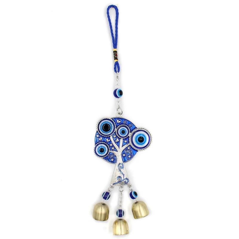 Turkish Blue Evil Eye Life Trees Windchime Lucky Charm Hanging Ornament E7CB 5