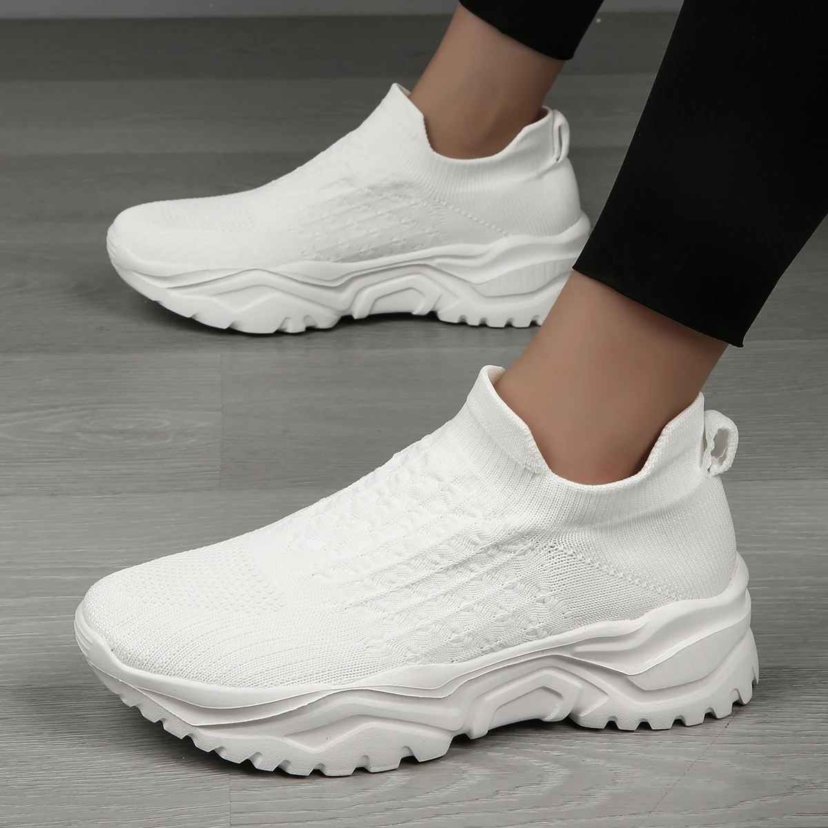 Women Casual Sport Shoes Light Sneakers Women's White Outdoor Breathable Mesh Black Running Shoes Athletic Jogging Tennis