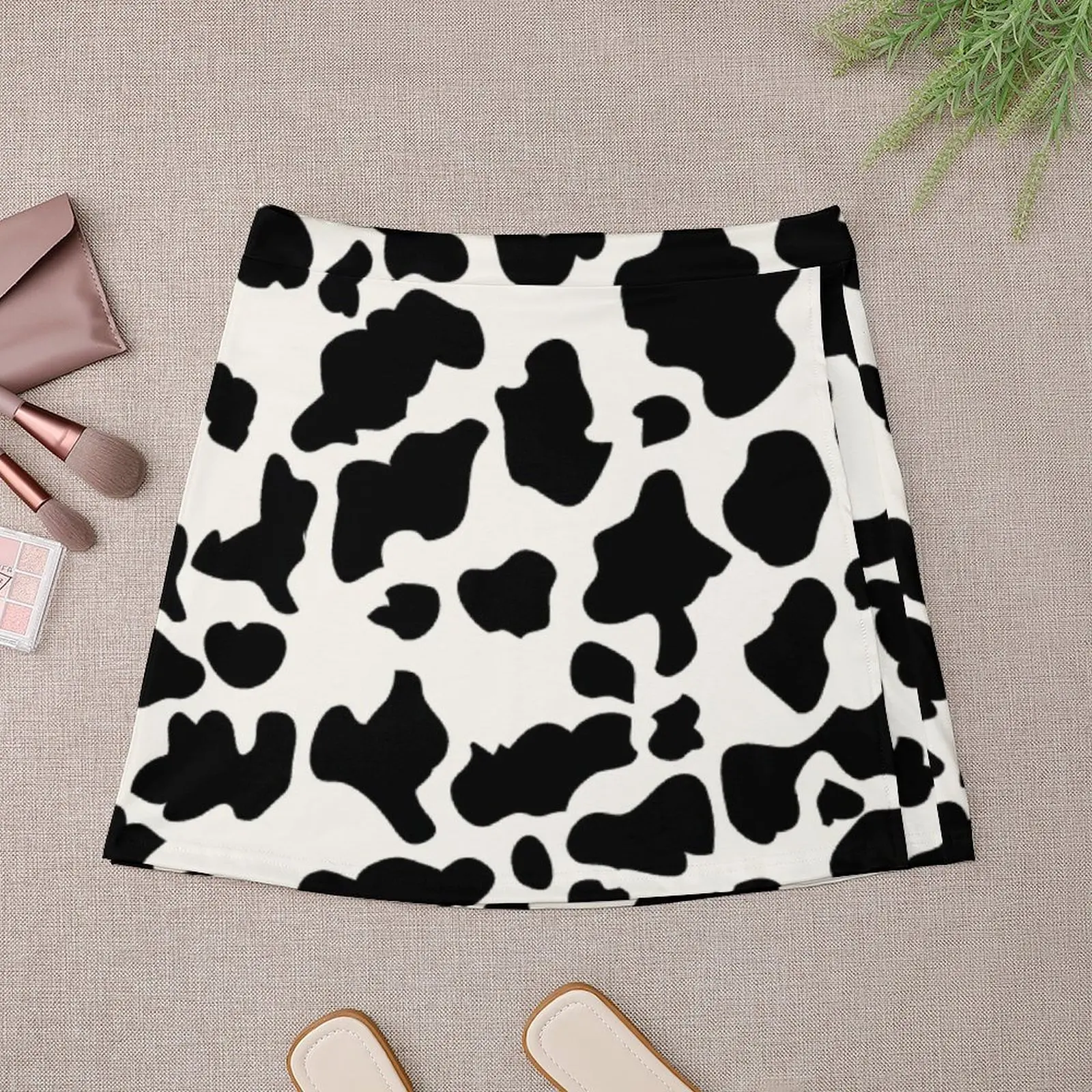 Cow Print Mini Skirt Women clothing Dresses