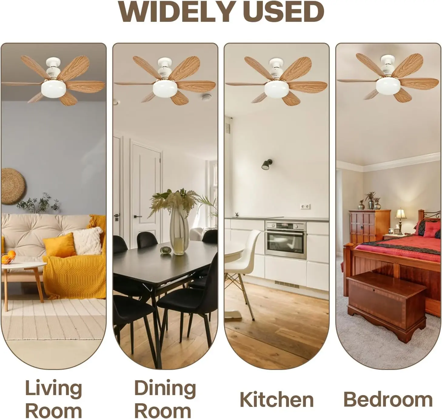 NEW 52CM ceiling fan light LED 40W E27 with remote control for dimming, suitable for living room, study, household use