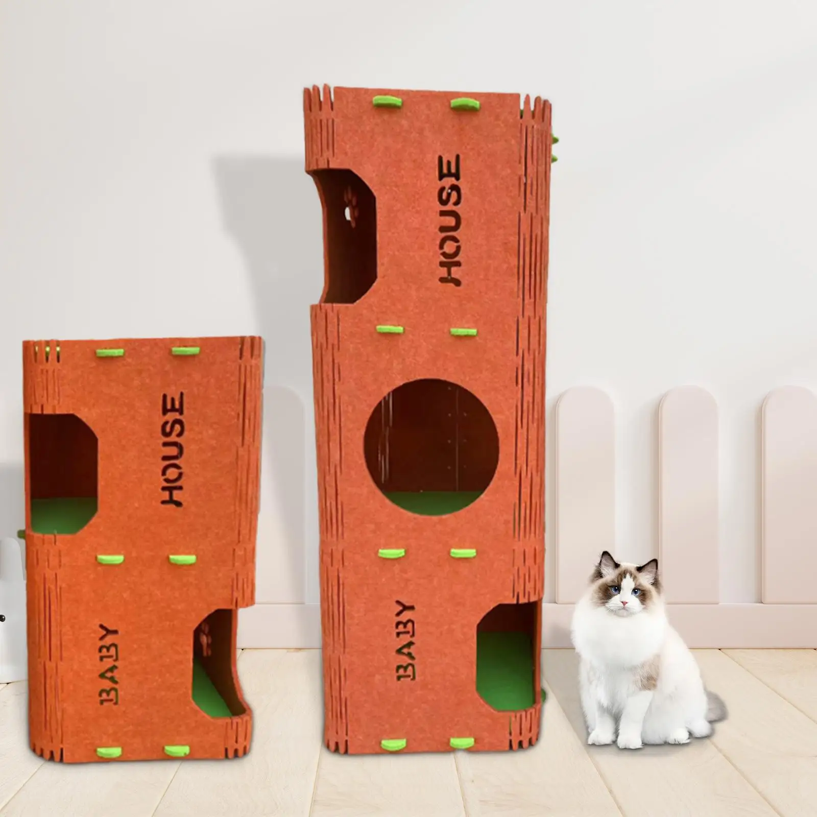Cat House Play Kitten Kitty Sleep Rest Scratch Resistant Indoor Cats Felt Portable Pet Supplies Cat Climbing Tree Scratch Post Cat House Play Kitten Kitty Sleep Rest Scratch Resistant Indoor Cats Felt Portable Pet Supplies Cat Climbing Tree Scratch Post
