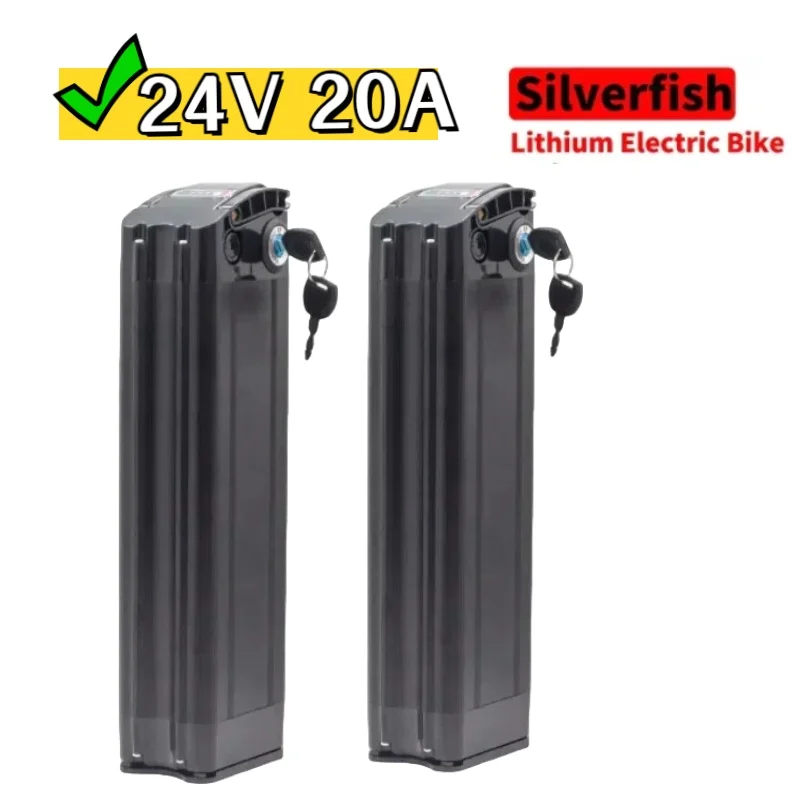 

36V 24V Silverfish Lithium Electric Bike 48V 15A 20A 800W 500W Lithium Ion Electric Bike Bicycle 18650 Battery Pack+ Charger
