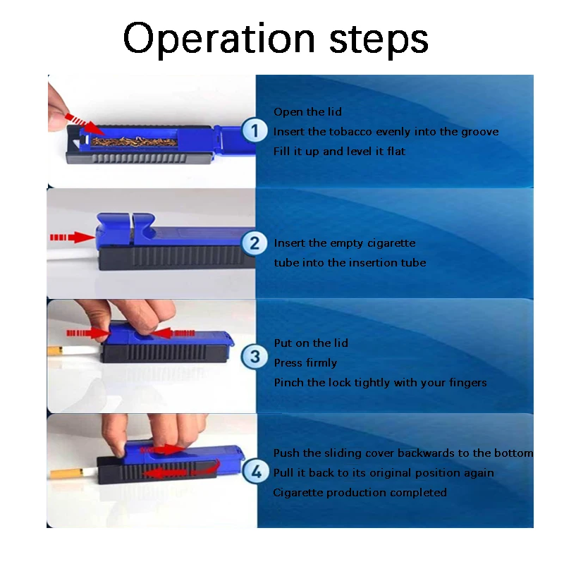 Compact Plastic Handheld Cigarette Maker - Efficient 1-Second Production with Quality Molding at Low Cost