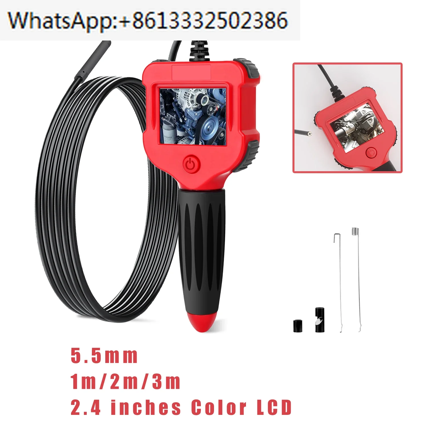 

NK-SC1 Professional Endoscope for Cars Handheld 2.4 Inches Industrial Snake Borescope Video Inspection Camera