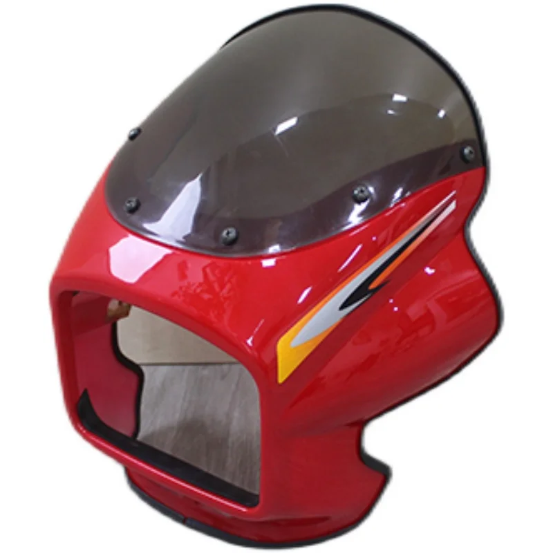 

Motorcycle Plastic Parts of Head Light Cover Front Lamp Fairing for Suzuki Haojue HJ125-7 HJ125K HJ150 Red With Glass