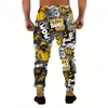 Winter New Thick Warm Pants 2024 New Fashion 3D Flame Print Sweatpants Men Large Size Loose Casual Pocket Drawstring Sweatpants 4