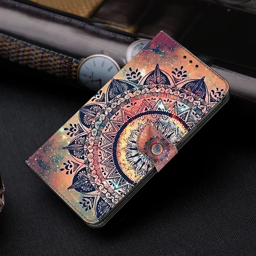 Floral Leather Wallet Flip Cover - 3D Design Phone Case