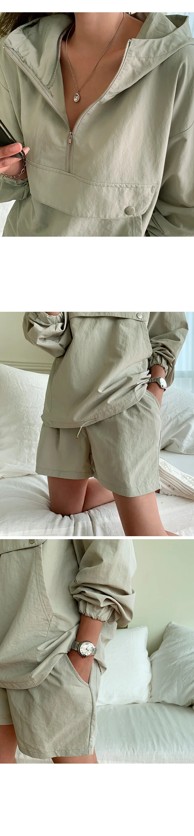 New Summer Women's Suit 2 Pieces Set Hooded Long Sleeve Hoodies and Shorts Female Sporty Chic Casual Solid Tracksuit