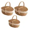 Picnic Basket, Wicker Basket, Sturdy Woven Body with Removable Liner, Outdoor Camping Basket for Birthday, Gift Basket for 1