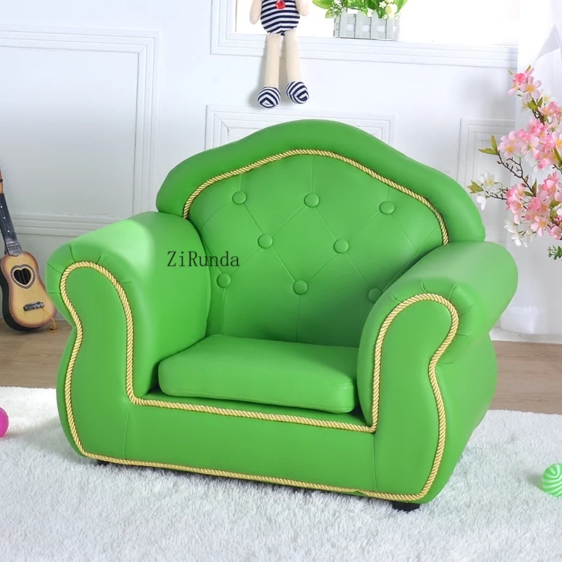 ~Y Children's Sofa Cute Single Mini Sofa Cartoon European Classical Baby Leather Combination