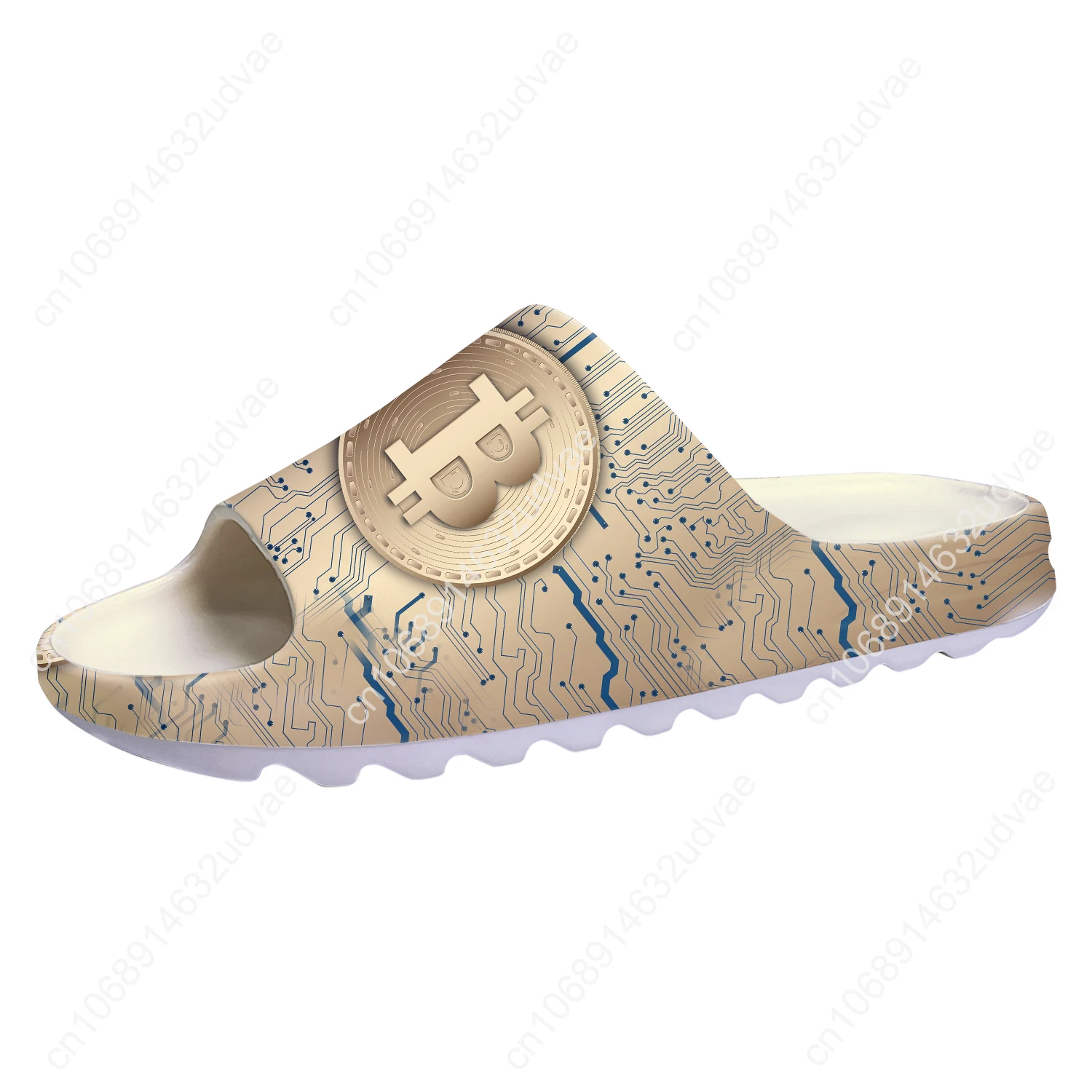 Bitcoin Cryptocurrency Miner BTC Soft Sole Sllipers Home Clogs Customized Water Shoes Mens Womens Teenager Step on Shit Sandals