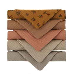Premium Cotton Baby Towel Set - Soft & Absorbent Washcloths and Burp Cloths (5-Pack) (Set-E)