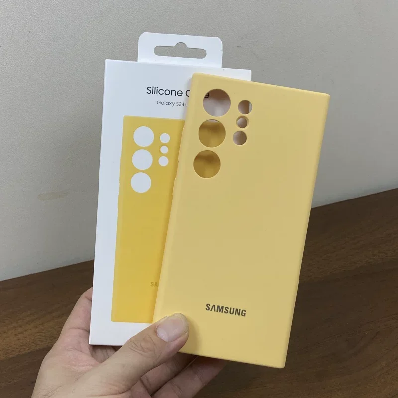 Premium Soft Silicone Case for Samsung Galaxy S24 Ultra - Full Protection Shell with Box