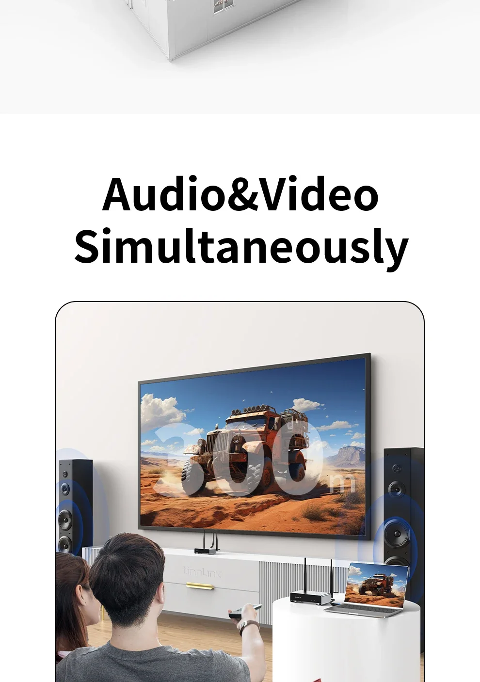 Unnlink Wireless HDMI KVM Extender Kit 300M