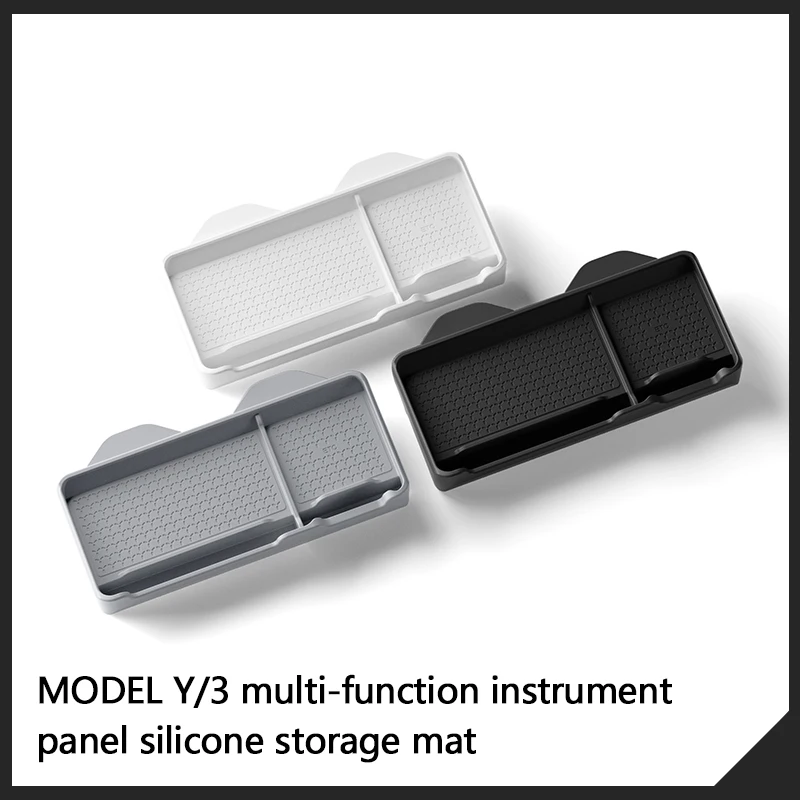 For Tesla Model 3 Y-Car Multifunctional Dashboard Anti-Slip Pad Interior Accessories Small Item Storage Mat