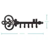 Wall Mounted Key Holder, Key Storage Row Hooks For Wall Decorative , Black Metal Key Organizer Rack Hook for wall Storage Rack 2