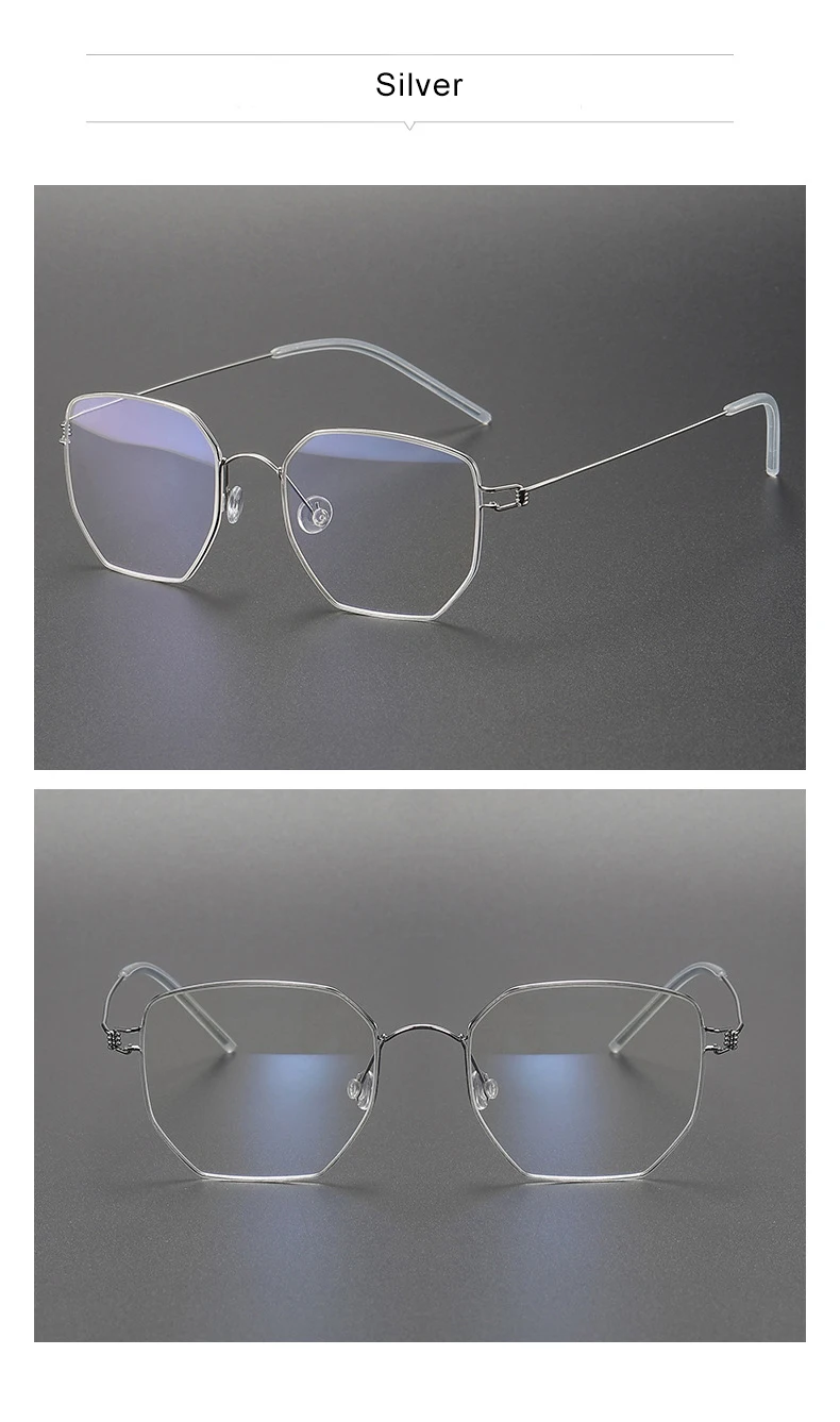 Angepasst Titan Myopie Optische Brillen Männer Ultraleicht Platz Schraubenlose Lesebrille Frauen Marke Brillen – Detail 18
