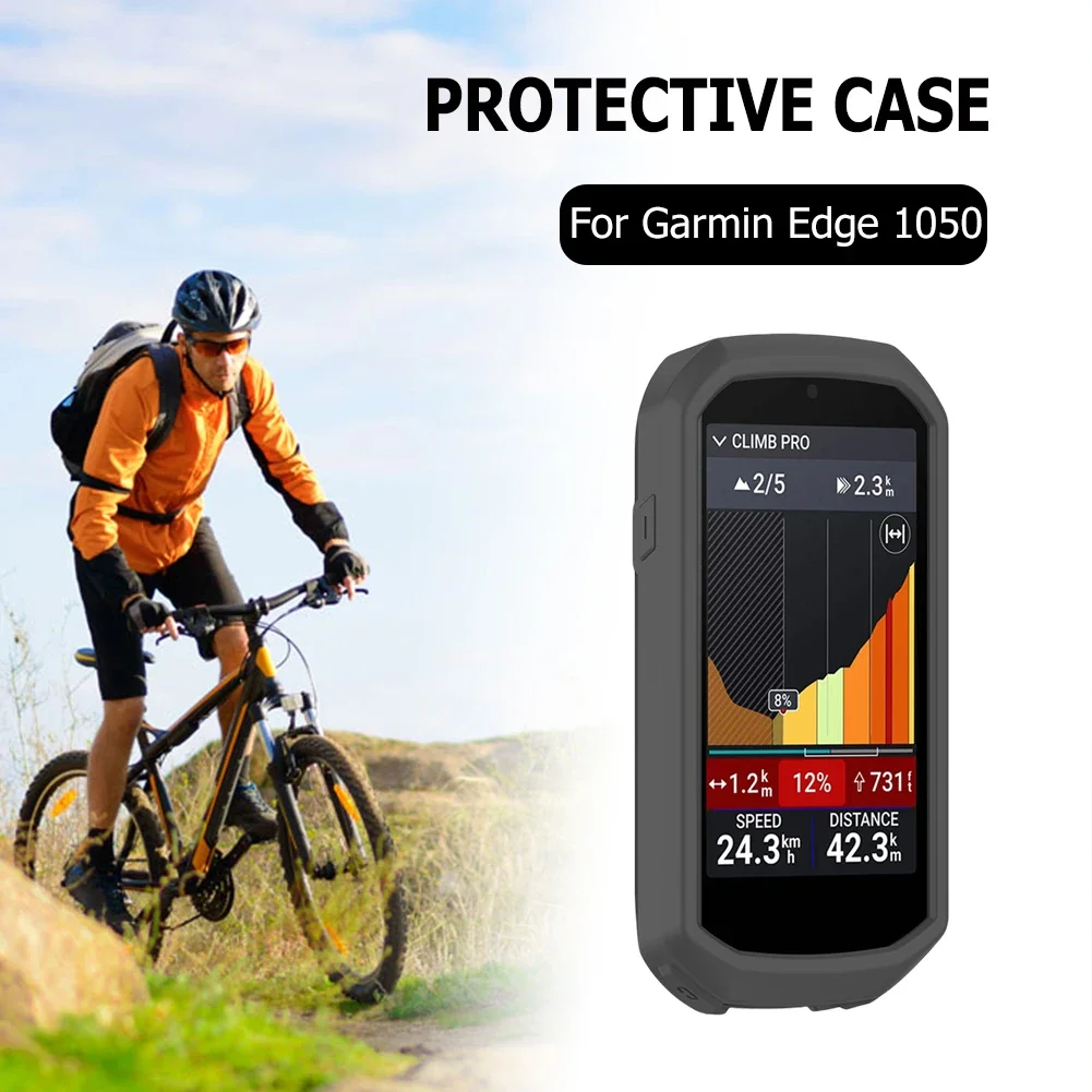 For Garmin Edge 1050 Silicone Case Flexible Soft Bumper Protective Cover Anti-Scratch GPS Stopwatch Screen Silicone Case Cover