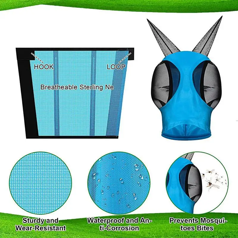 Horse Leggings Preventing Flies Mesh Fly Boot Horse boot leg covers and horse fly masks Anti Fly Stretchy Knitted Mesh Mask 3