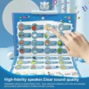 Arabic English Ebook Point Reading USB Charging Waterproof Paper Sound Hanging Book Children's Early Education Educational Toy 1