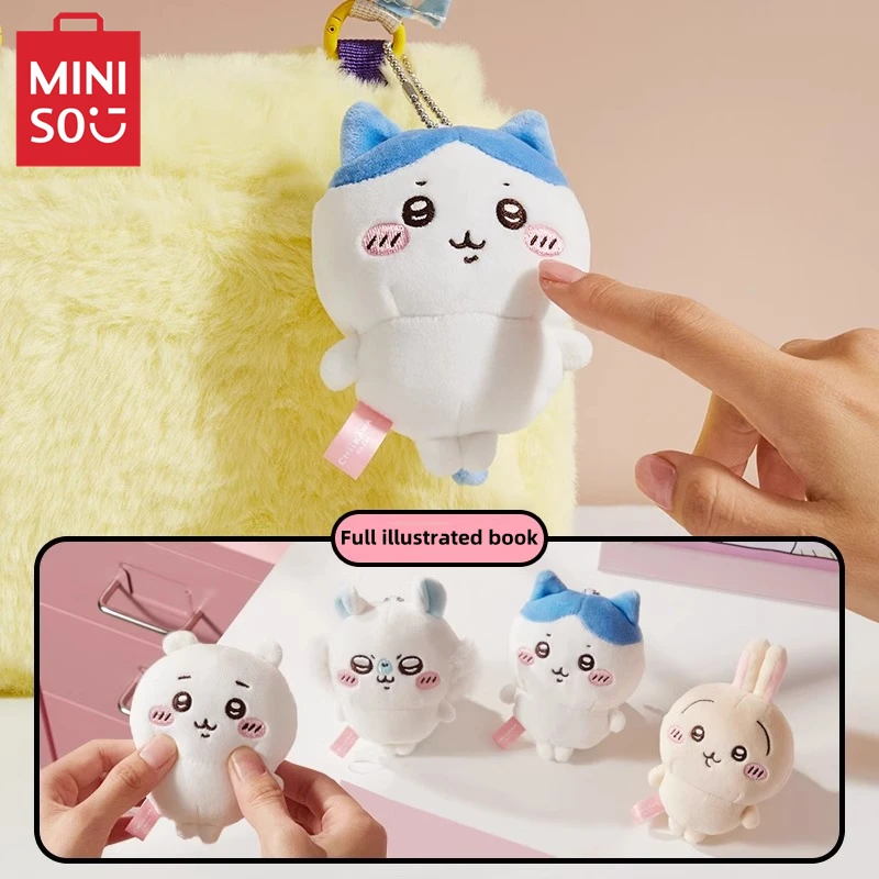 MINISO Chiikawa Series Plush Pendant Anime Doll Keychain Kawaii School Bag Decoration Pendant Model Children's Toy Birthday Gift