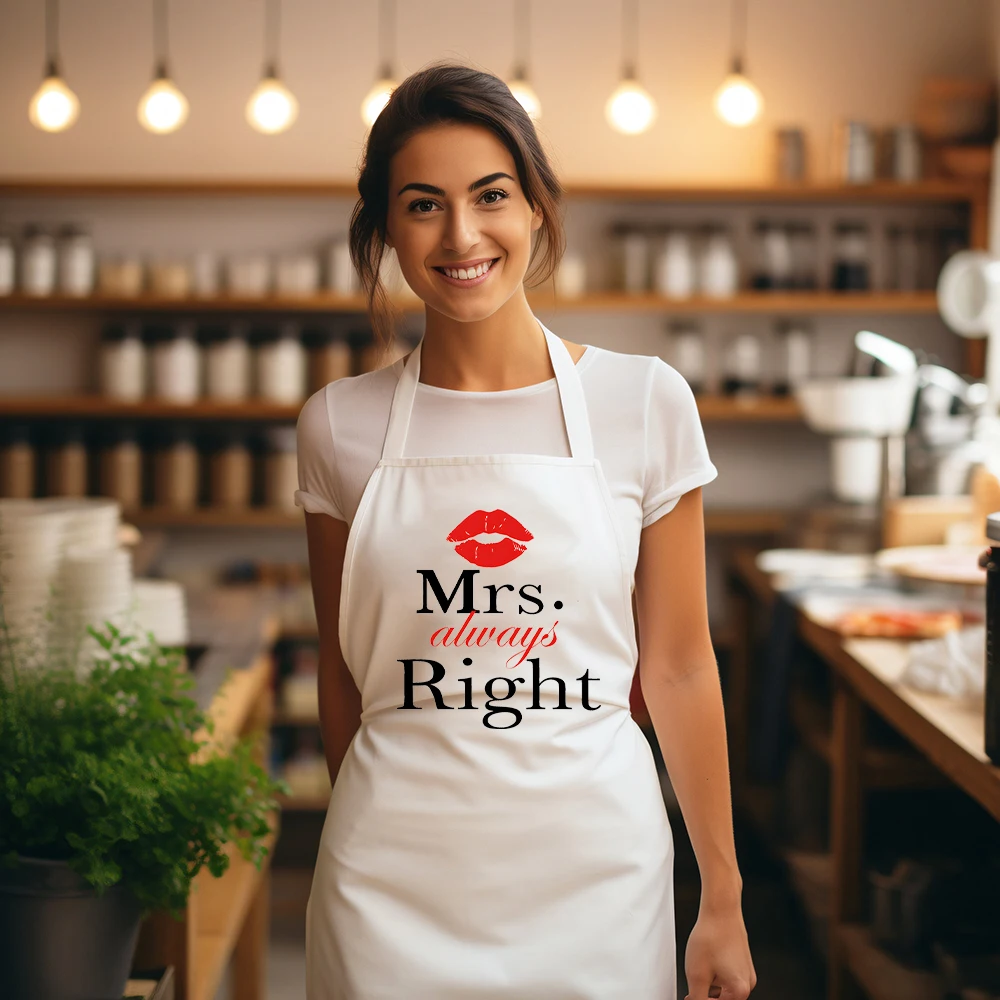 Valentine Rosoz Couples Aprons Kitchen Apron Set for Engagement Wedding Anniversary Bridal Shower Gift Bride Wedding Gifts Apron - Image 3