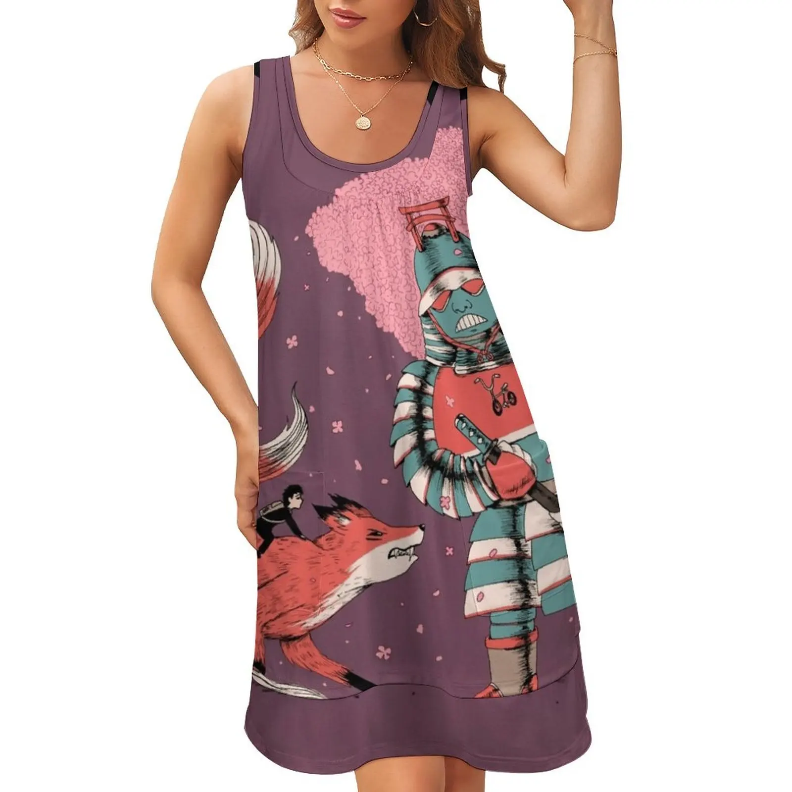 

Guardians Sleeveless U-Neck Fake Two Piece Dress chic and elegant evening dress Summer skirt prom dress prom dresses