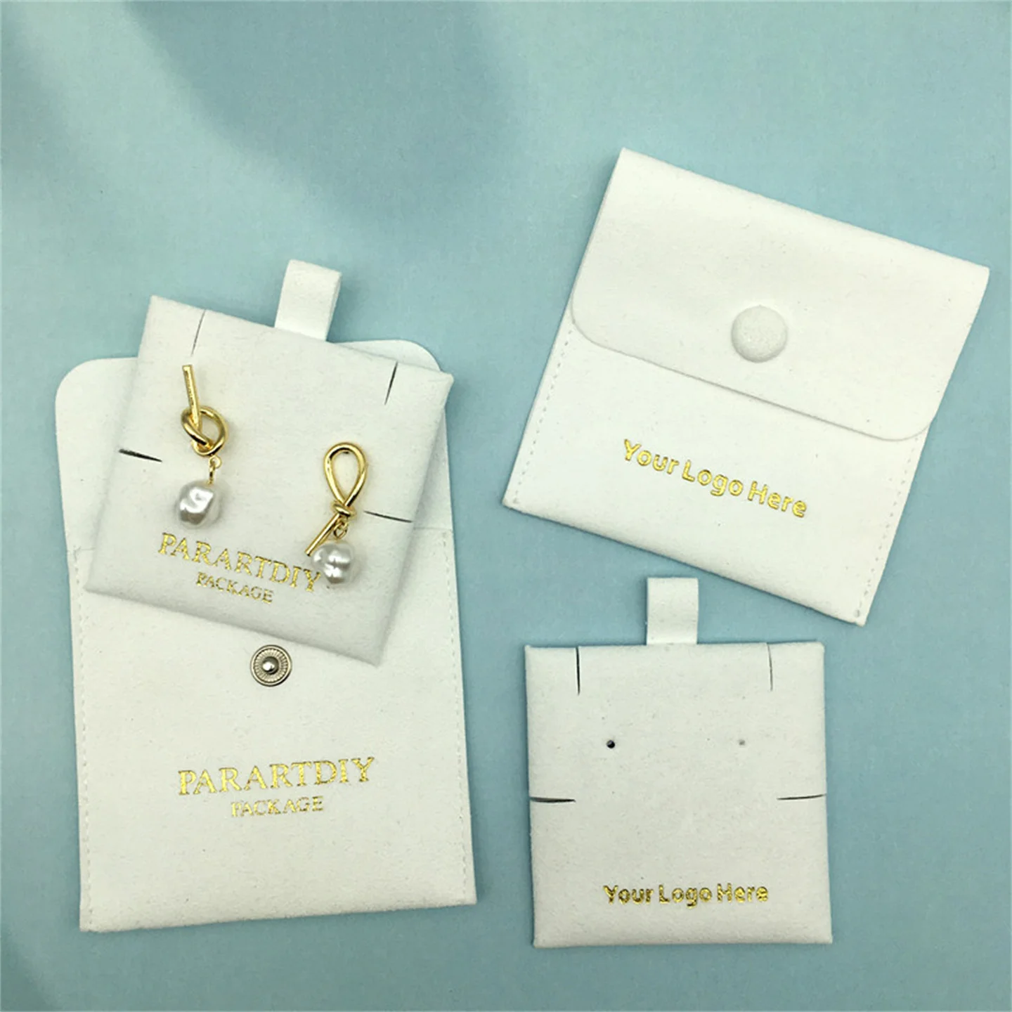 50/200 pieces white bag with buttons microfiber bag necklace earrings wholesale custom logo jewelry bagging brooch small bag hanzsy 3 buttons folding flip key case for great wall c50 replacement car remote key shell fob cover with uncut blade