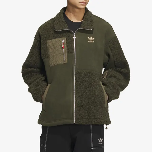 Adidas officiel authentique trois rayures printemps hommes sport fausse peau de mouton veste HY7286 1